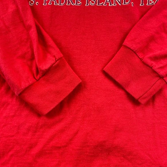 Vintage Belton Shirt Men Large L Red S. Padre Island Texas Sailboats Dolphins - Picture 8 of 15